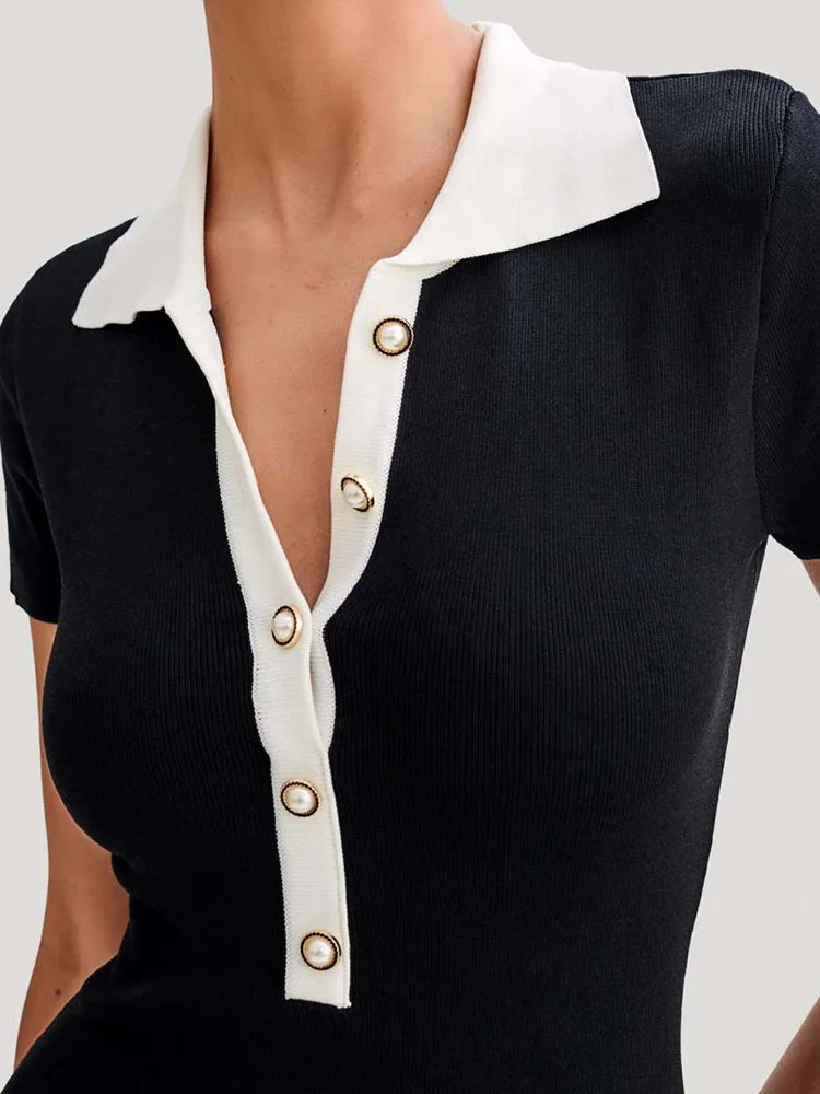 BIANCO | VESTIDO ELEGANTE CON CUELLO