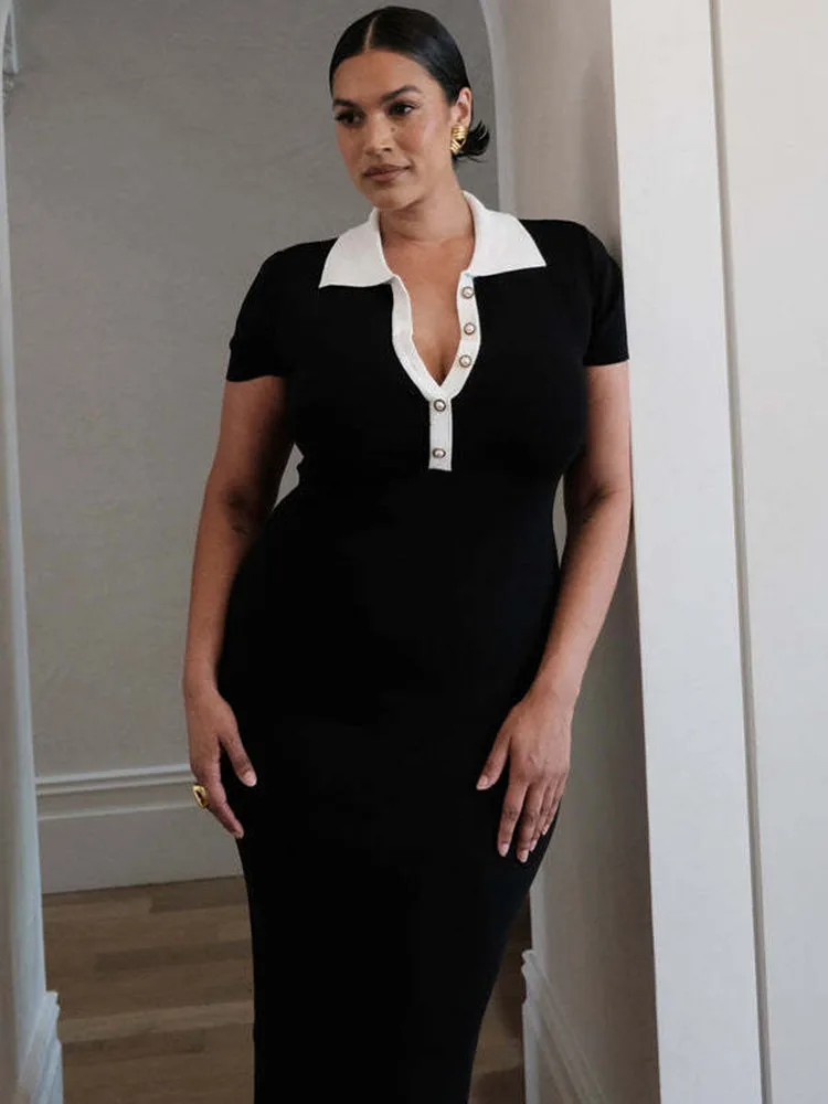 BIANCO | VESTIDO ELEGANTE CON CUELLO