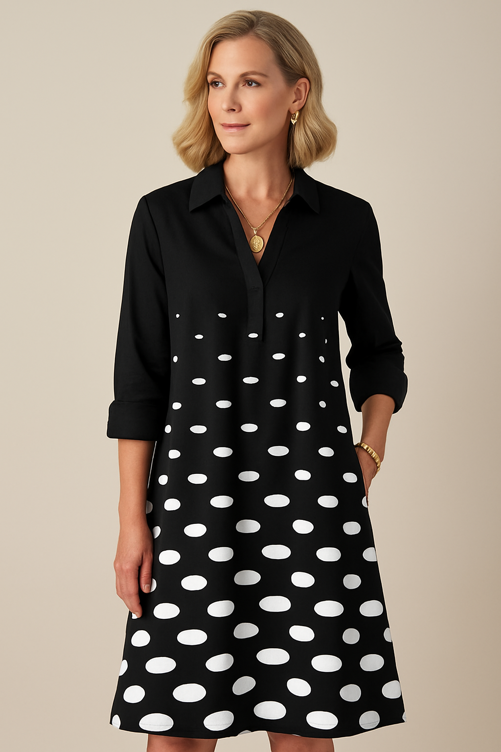 VORNE | VESTIDO CAMISA BLACK AND WHITE