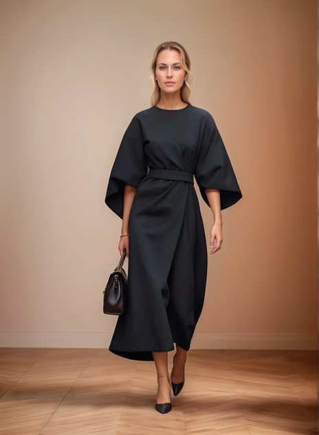 OSLO| VESTIDO MINIMALISTA CON CINTURÓN AJUSTABLE