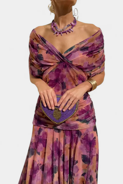 ALMA | VESTIDO LARGO CON CUELLO EN V